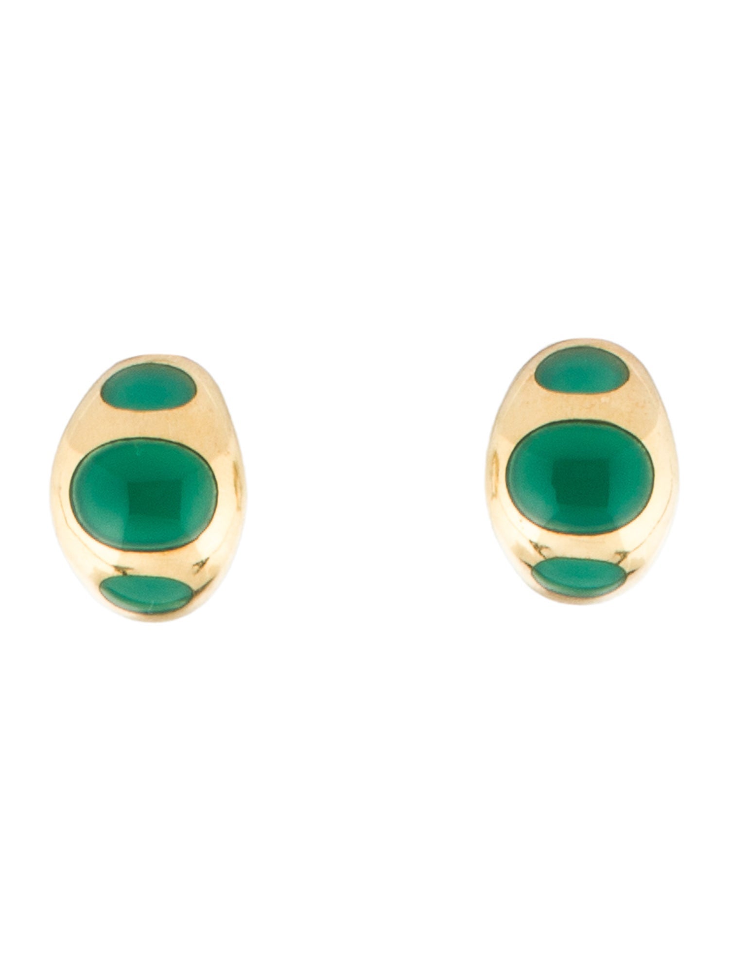 Earrings 18K Dyed Chalcedony Earclip