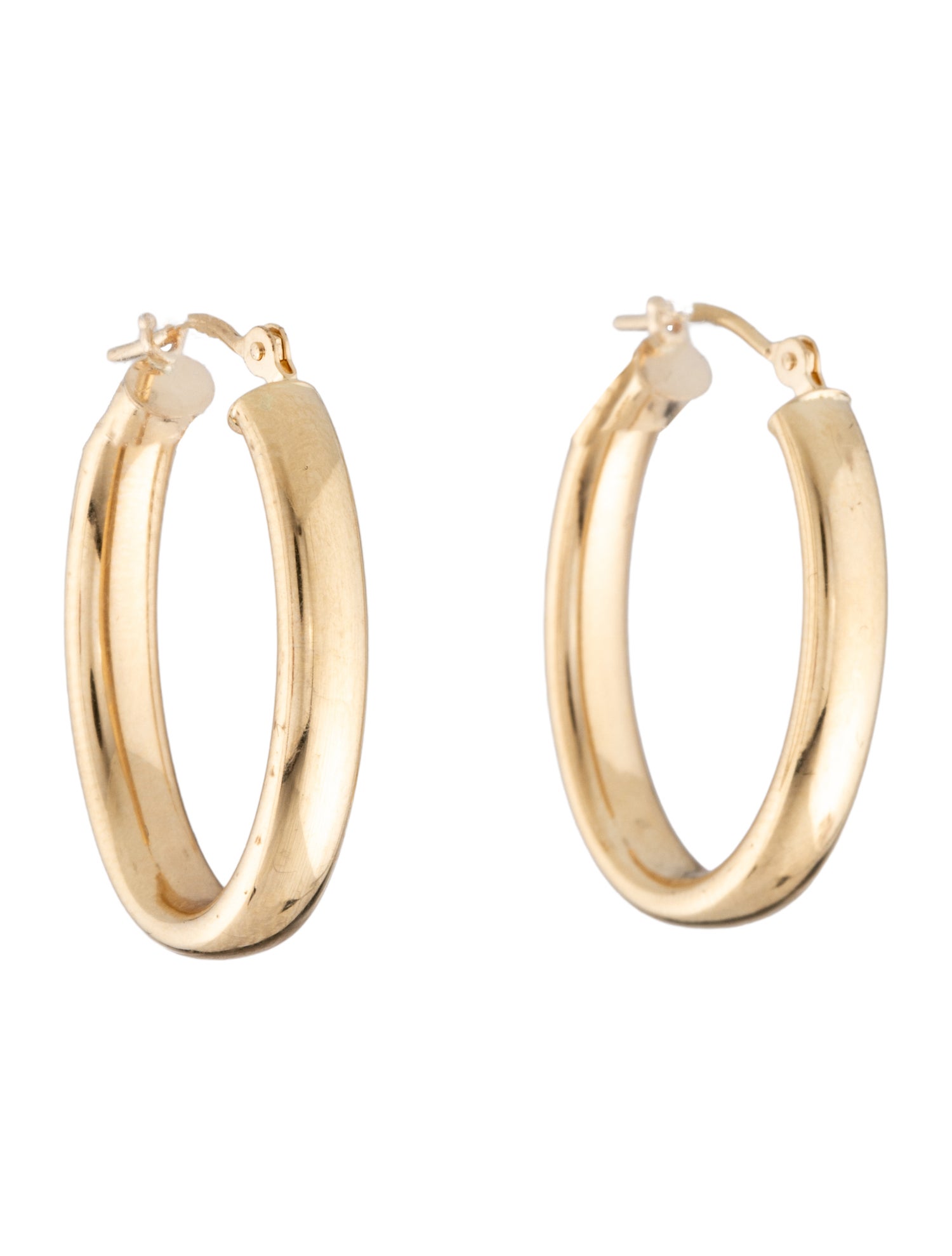 Earrings 14K Oval Hoop Earrings