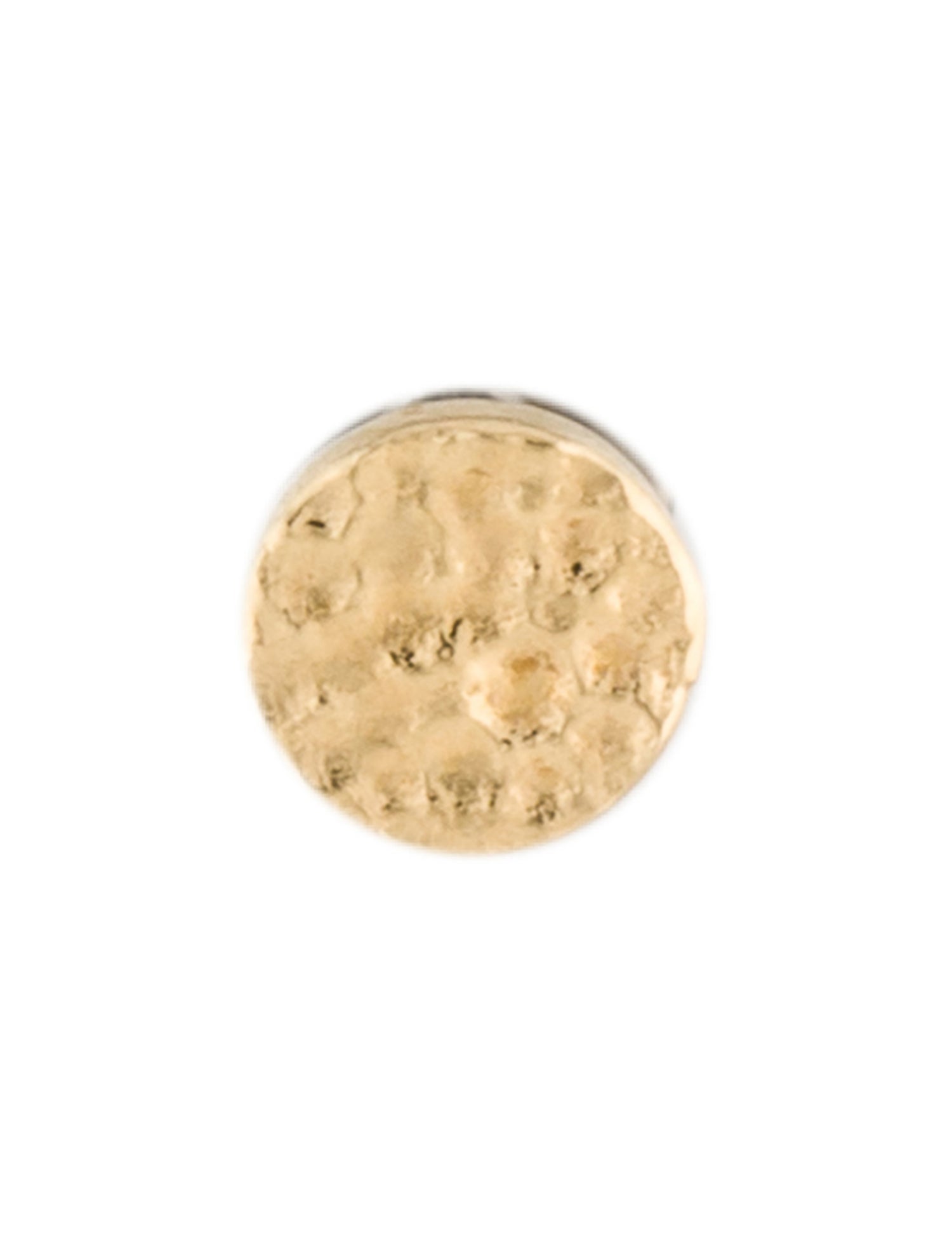 Earrings 14K Hammered Round Stud Single Earring