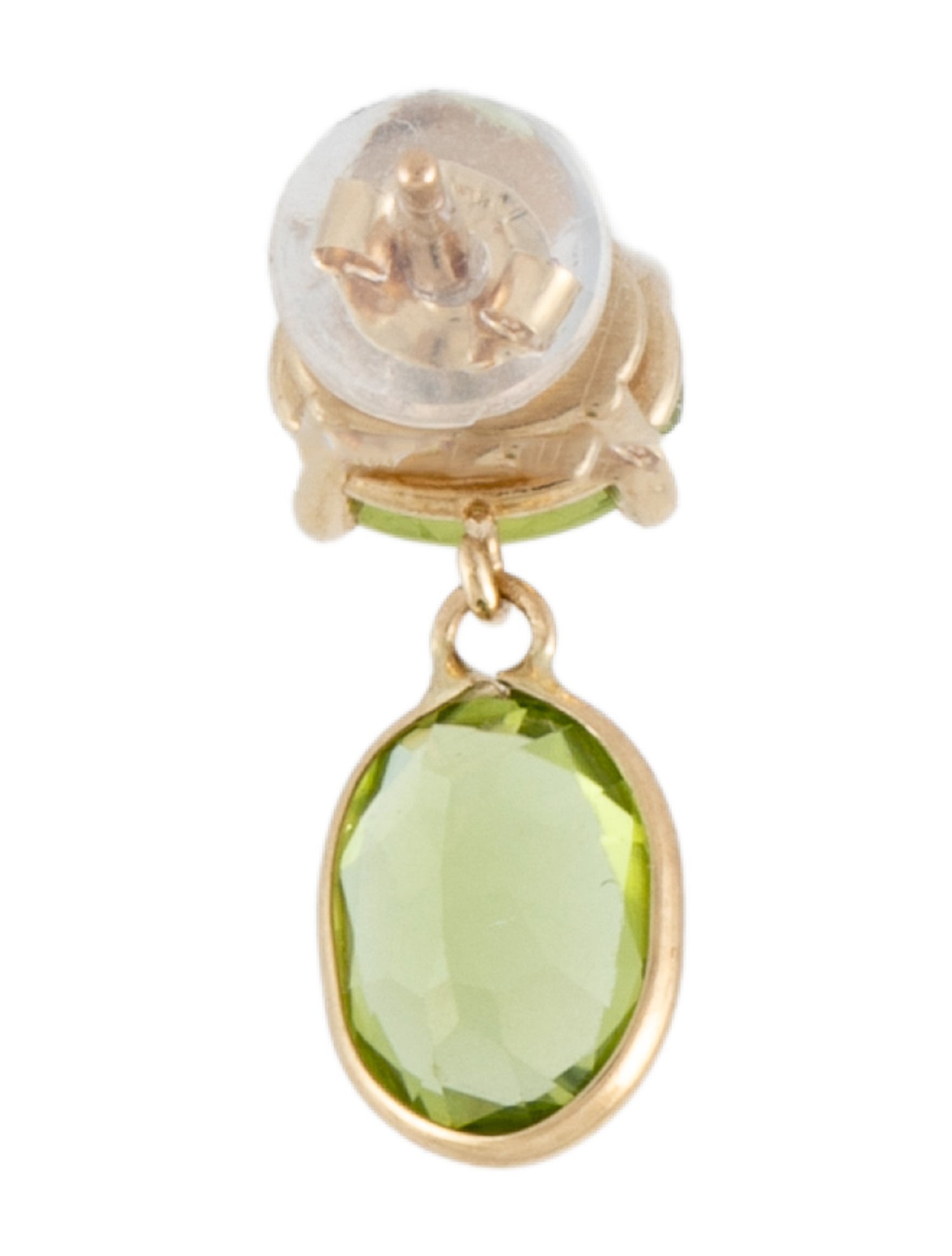 Earrings 14K Peridot Drop Single Earring