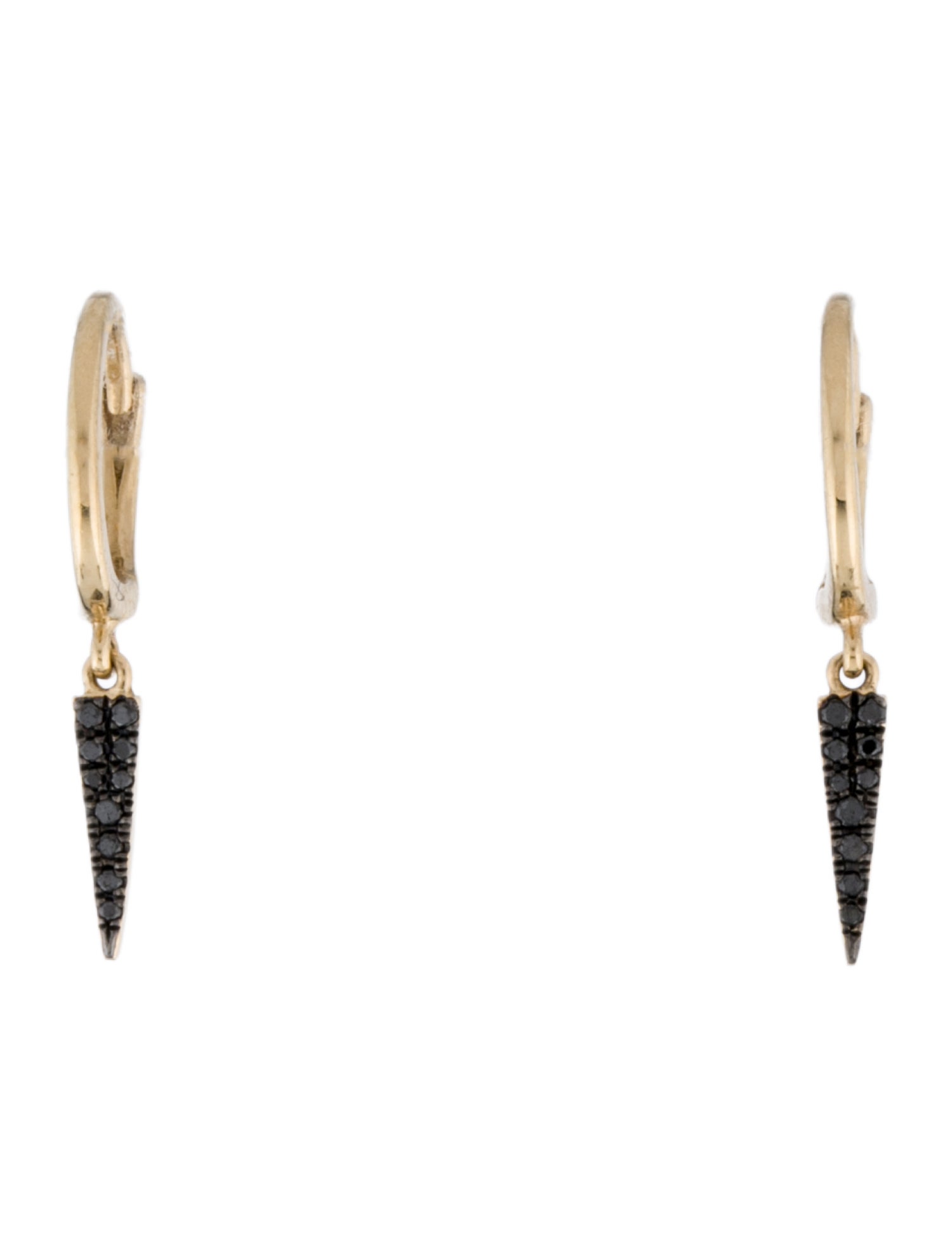 Earrings 14K Diamond Spike Drop