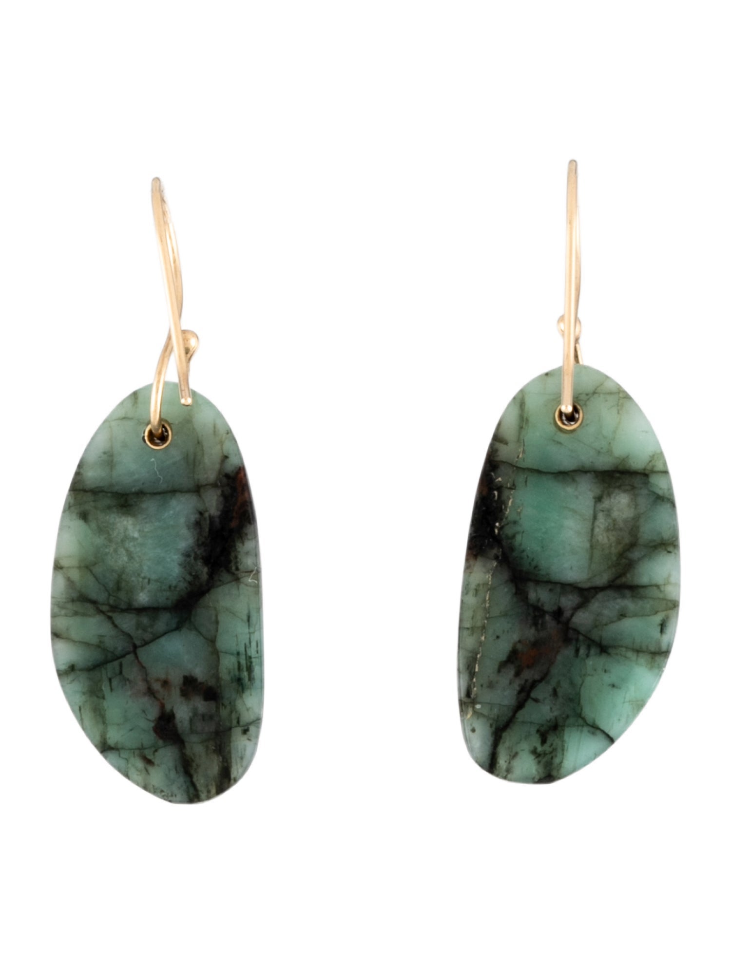 Earrings 14K Emerald Drop