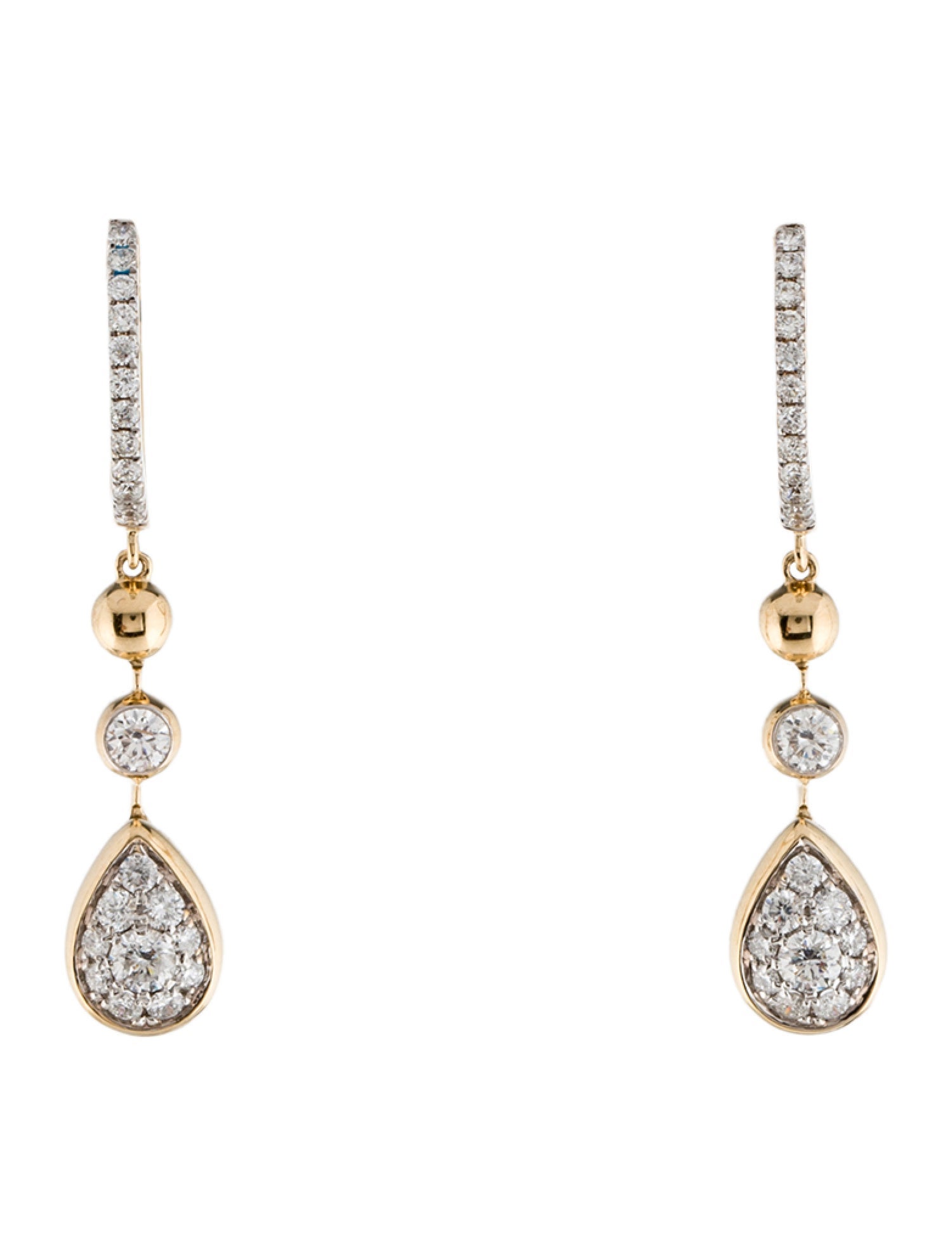 Earrings 14K Diamond Drop