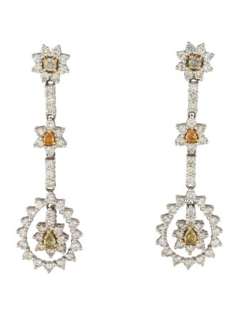 Earrings 18K Diamond Drop Earrings
