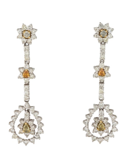 Earrings 18K Diamond Drop Earrings