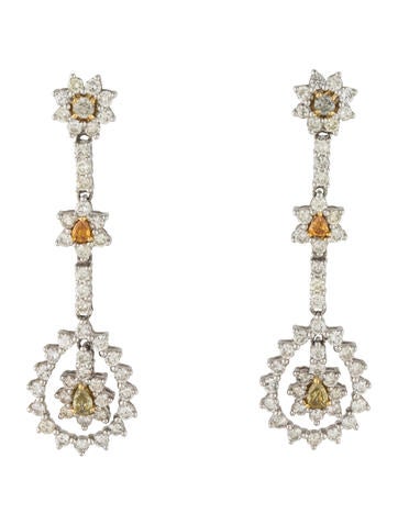 Earrings Drop 18K Diamond