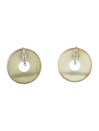 Earrings 18K Variscite & Diamond Clip-On Earrings