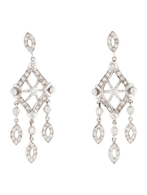18K 2.05ctw Diamond Drop Earrings white