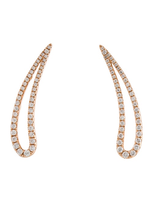 18K Diamond Ear Climbers rose