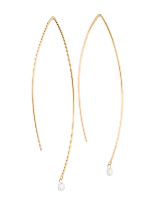 18K Diamond Drop Earrings yellow