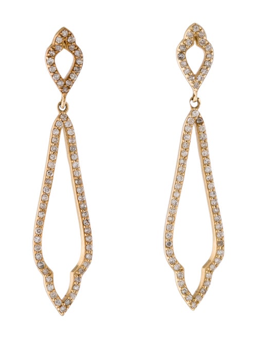 Diamond Drop Earrings yellow
