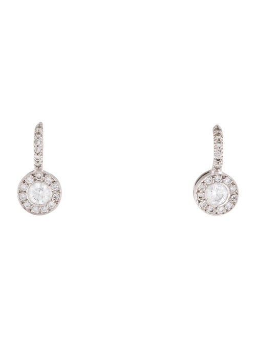 18K Diamond Drop Earrings white