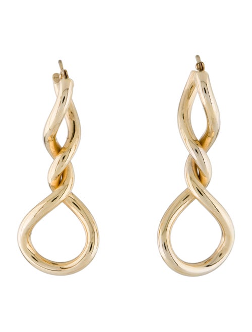 14K Coiled Drop Earrings yellow