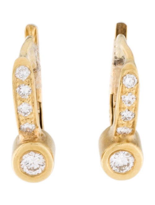 18K Diamond Drop Earrings yellow