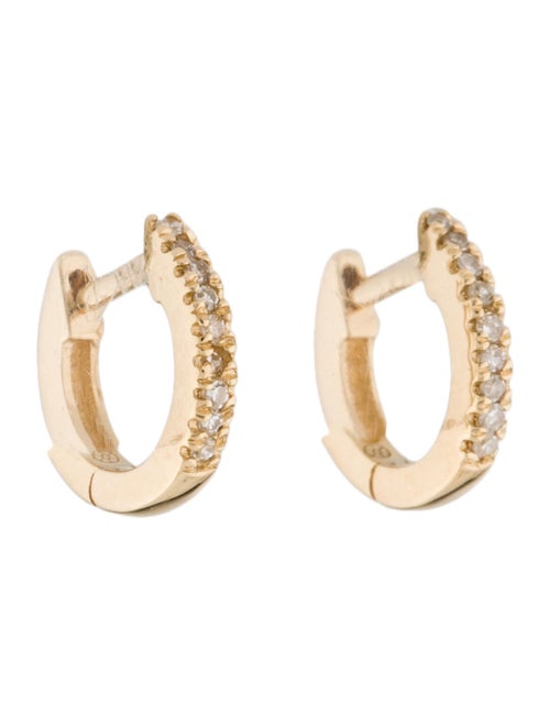 Earrings 14K Diamond Huggie Earrings yellow
