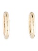 Earrings 14K Two Tone Diamond Pave Inside Out Hoops