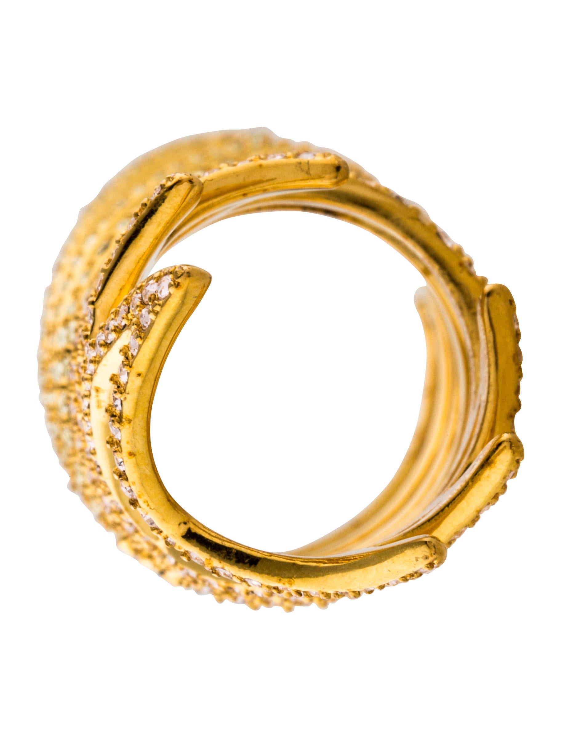 Eddie Pavé Wing Open Work Hinged Ring Rings EBO22519 The