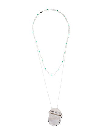 Eddie Borgo Folded Paillette Pendant Necklace