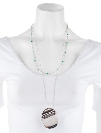 Eddie Borgo Folded Paillette Pendant Necklace