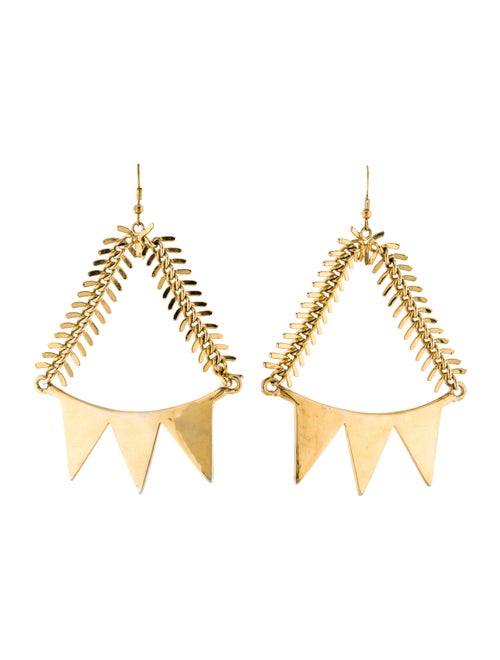 Eddie Borgo Smile Chandelier Earrings Gold