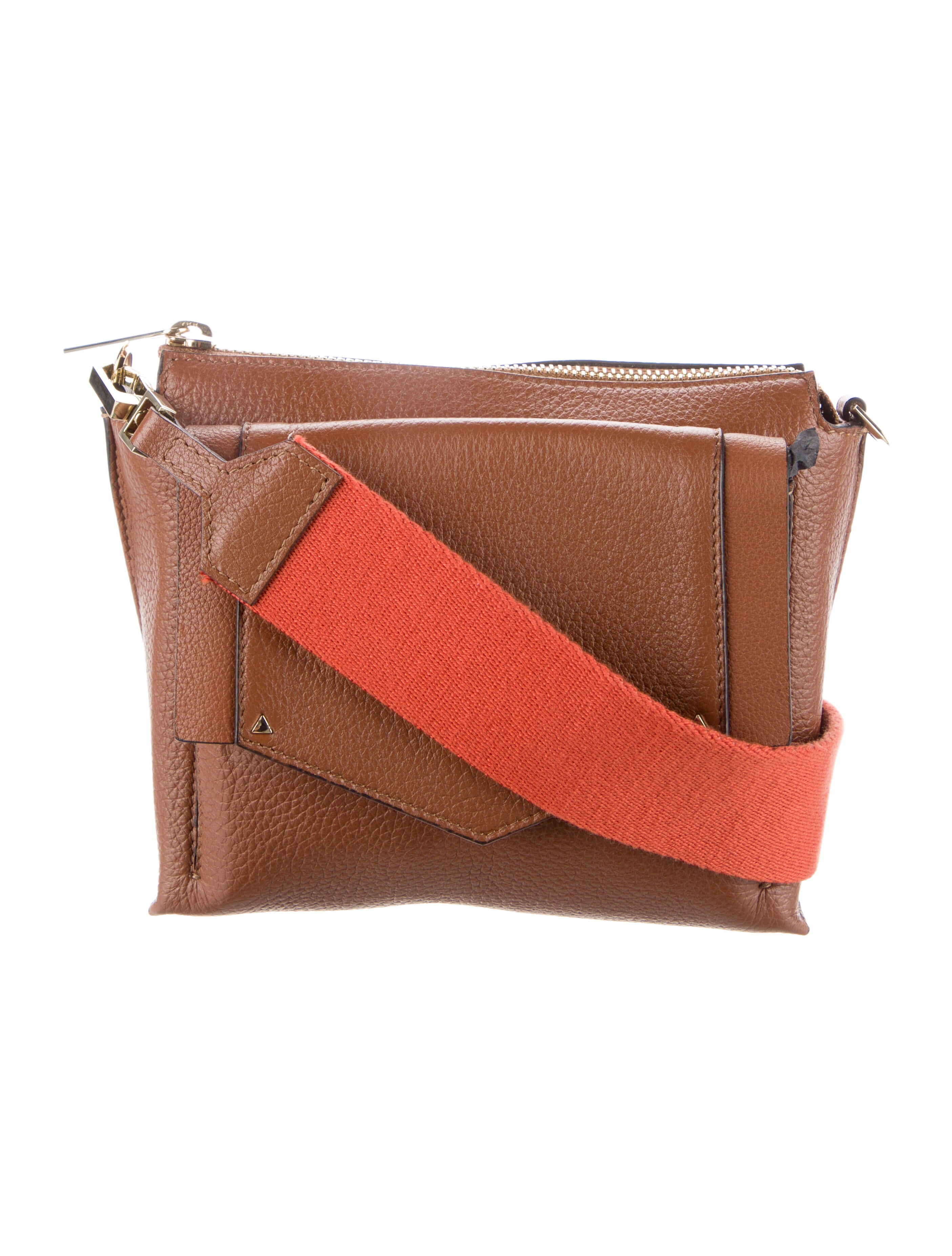 Eddie Textured Leather Crossbody Bag Brown Crossbody Bags