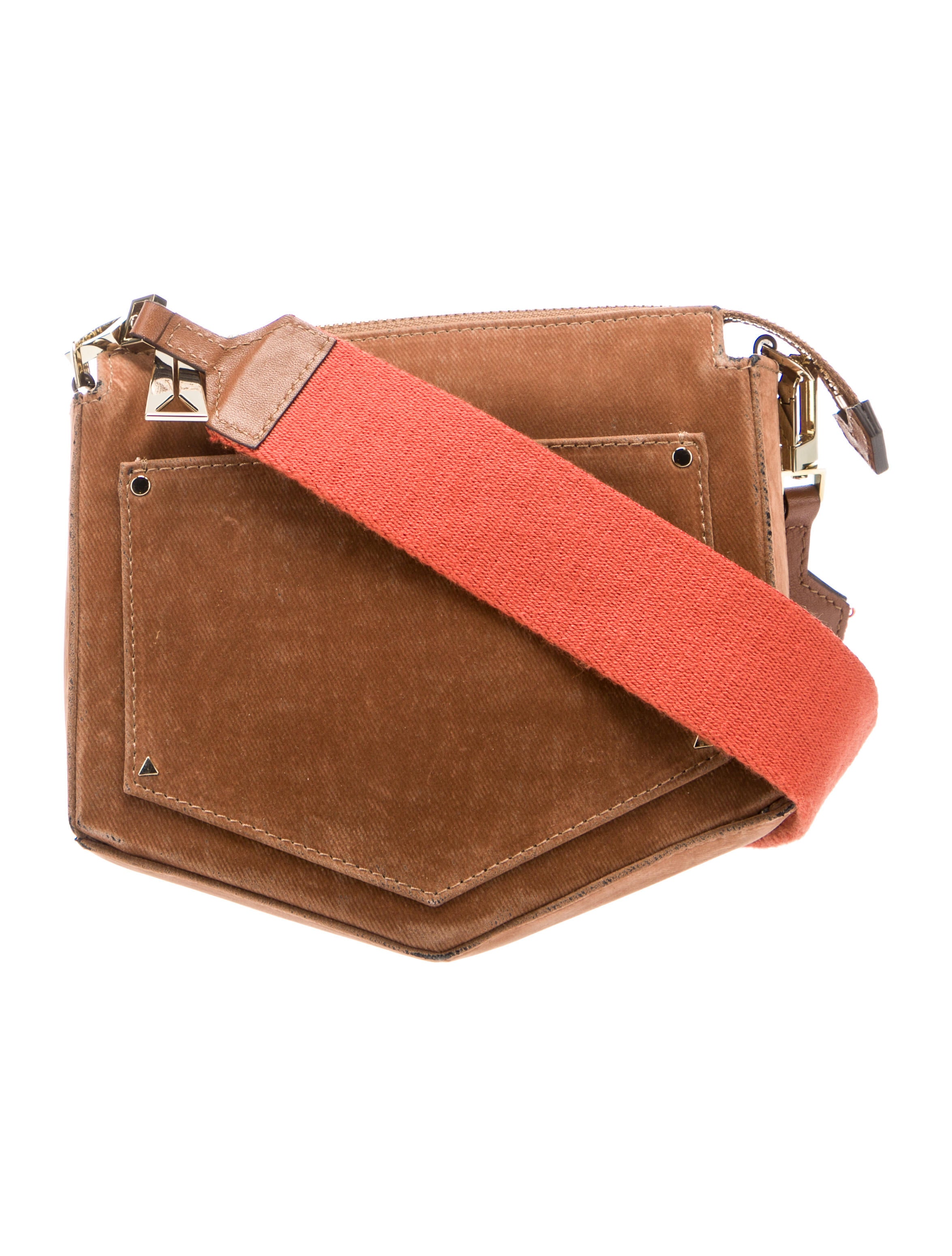 Eddie Velvet Crossbody Bag Brown Crossbody Bags, Handbags