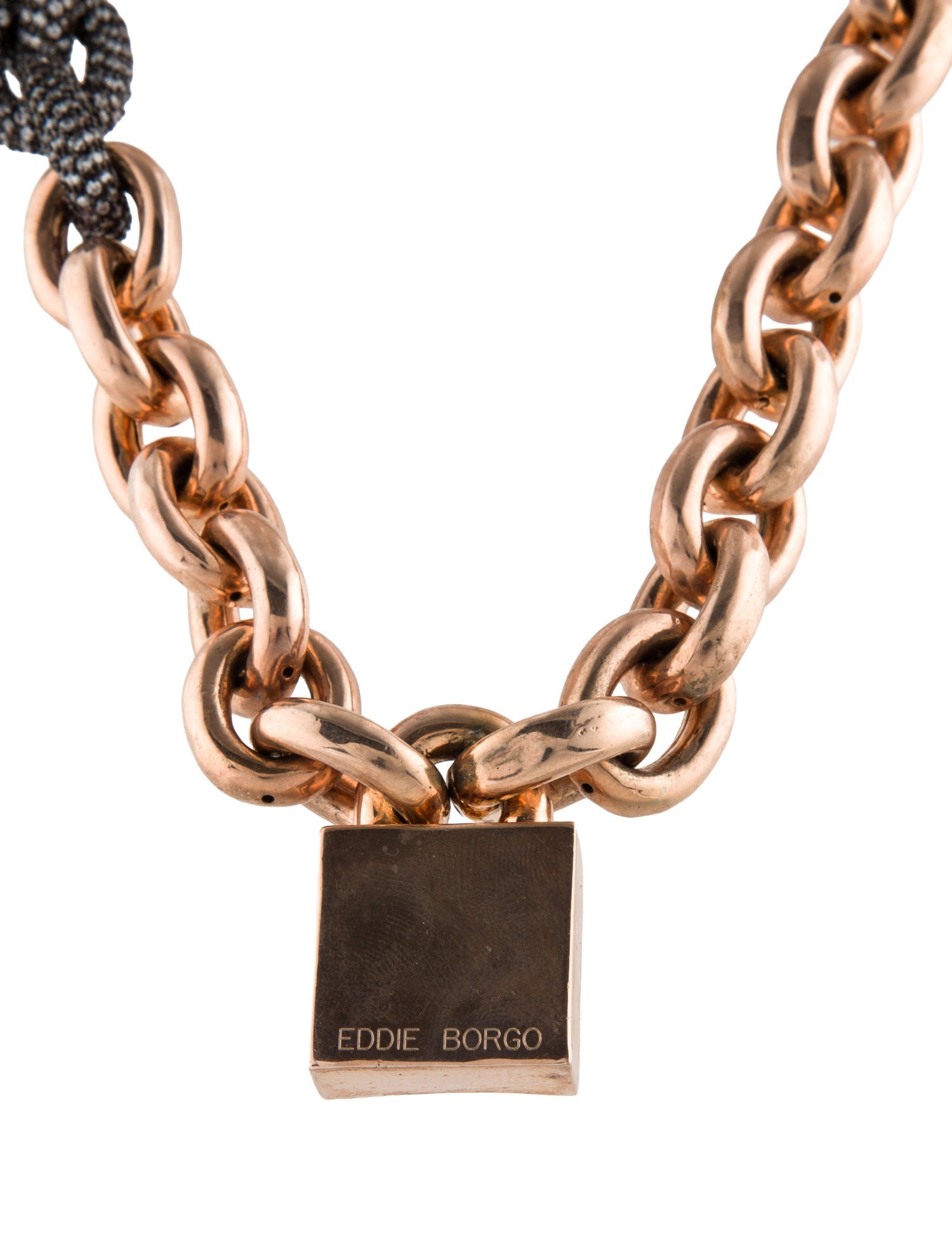Eddie Borgo Crystal Pavé Padlock Pendant Necklace