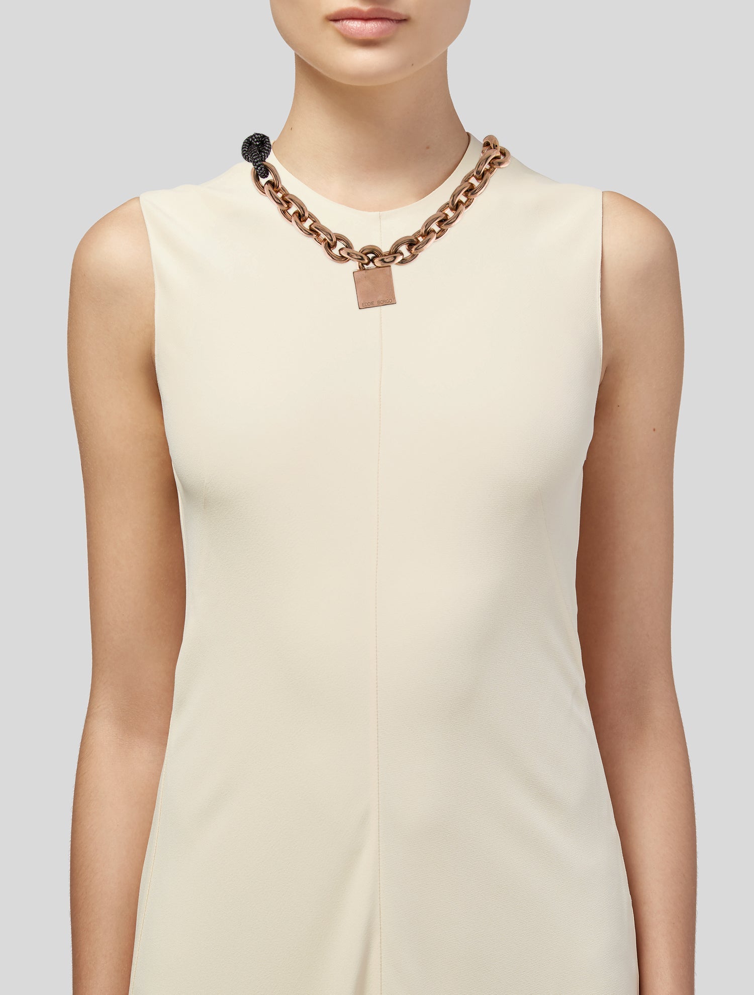 Eddie Borgo Crystal Pavé Padlock Pendant Necklace