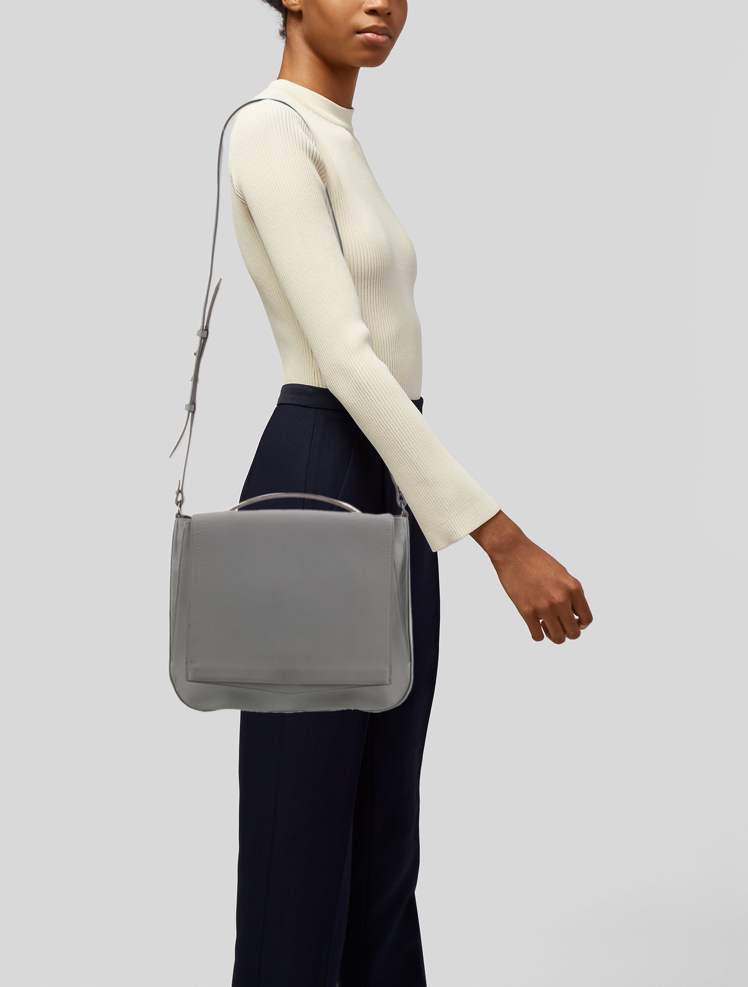 Eddie Borgo Leather Top Handle Bag