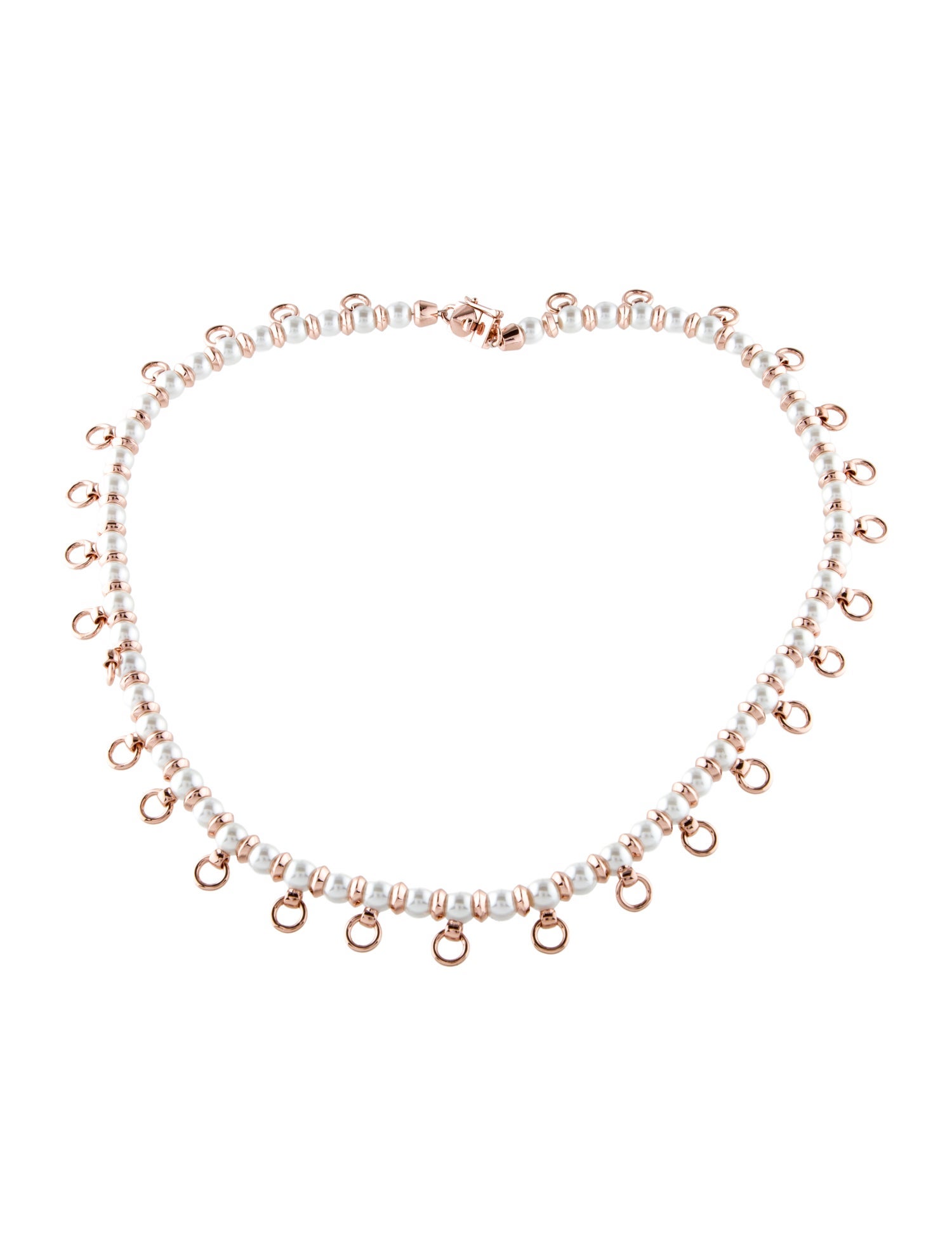 Eddie Borgo Faux Pearl Pierced Bead Strand Necklace