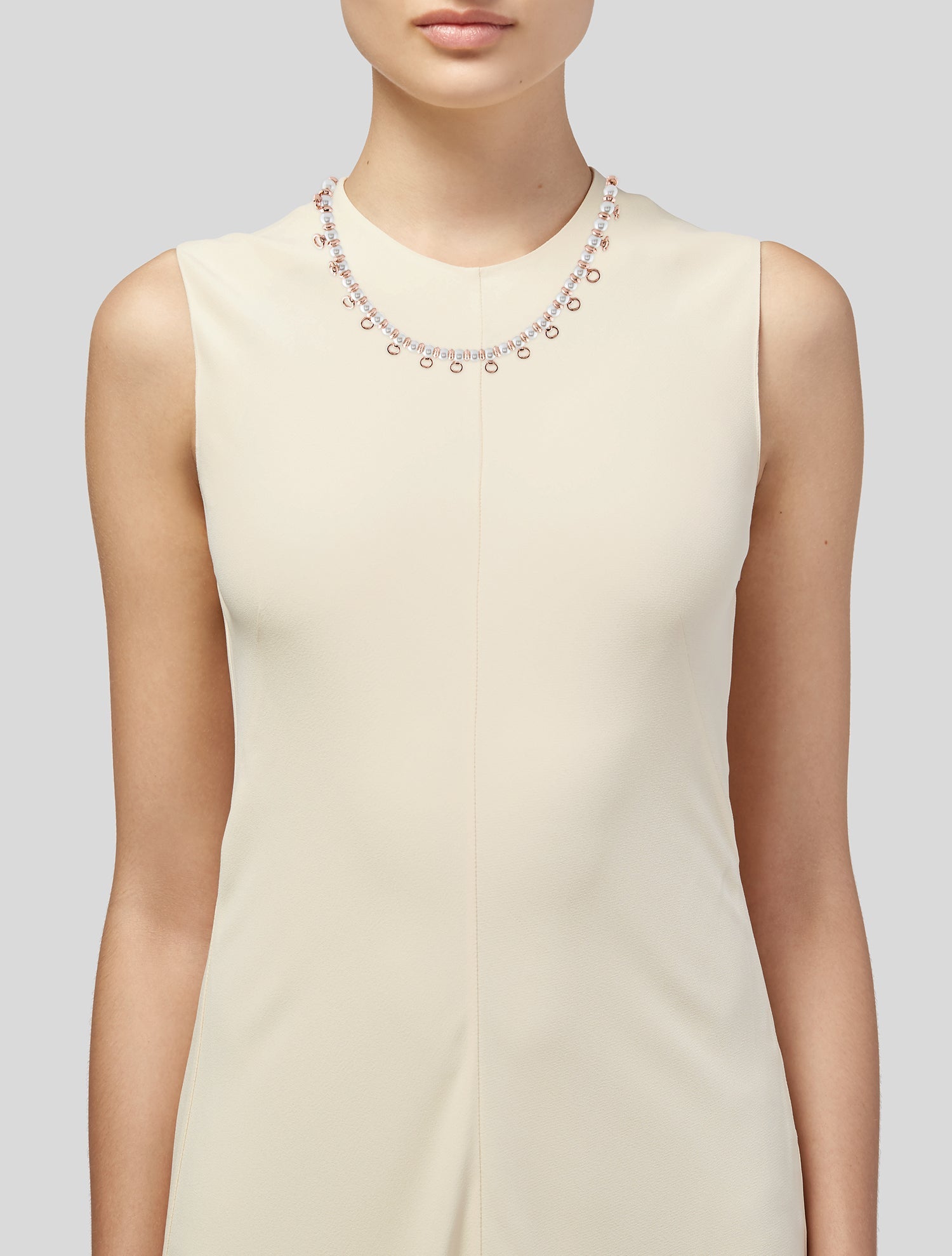 Eddie Borgo Faux Pearl Pierced Bead Strand Necklace