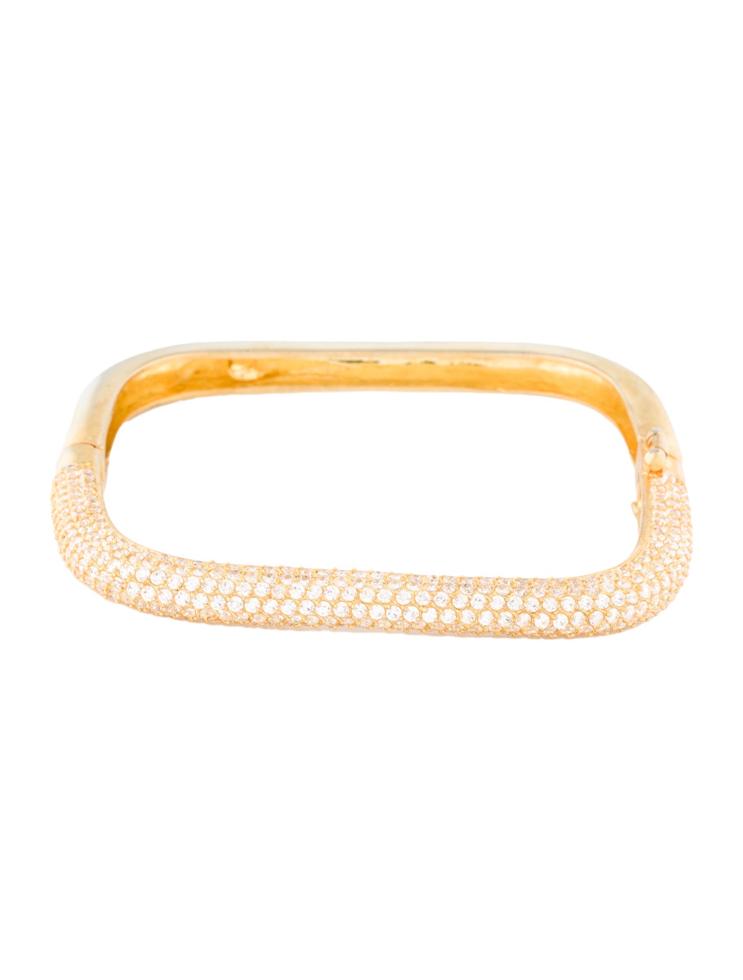 Eddie Borgo Crystal Square Hinged Bracelet