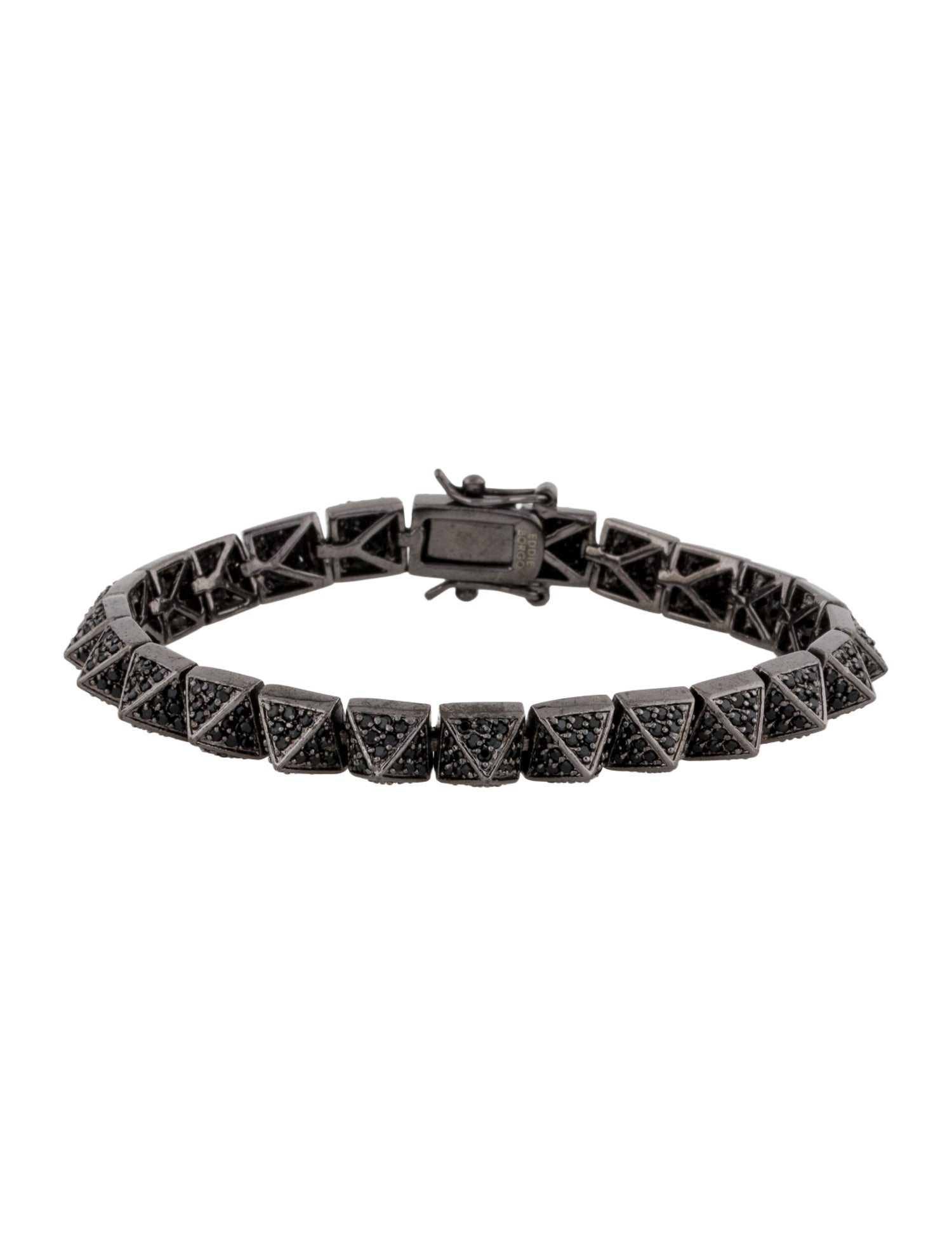 Eddie Borgo Crystal Pyramid Link Bracelet