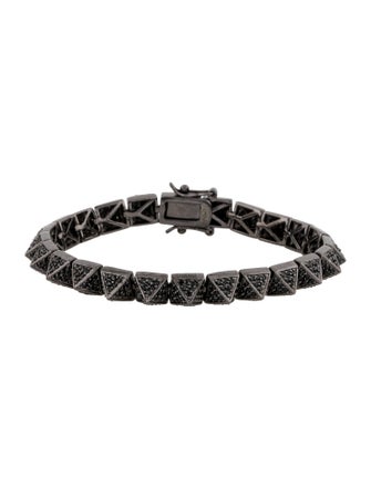 Eddie Borgo Crystal Pyramid Link Bracelet