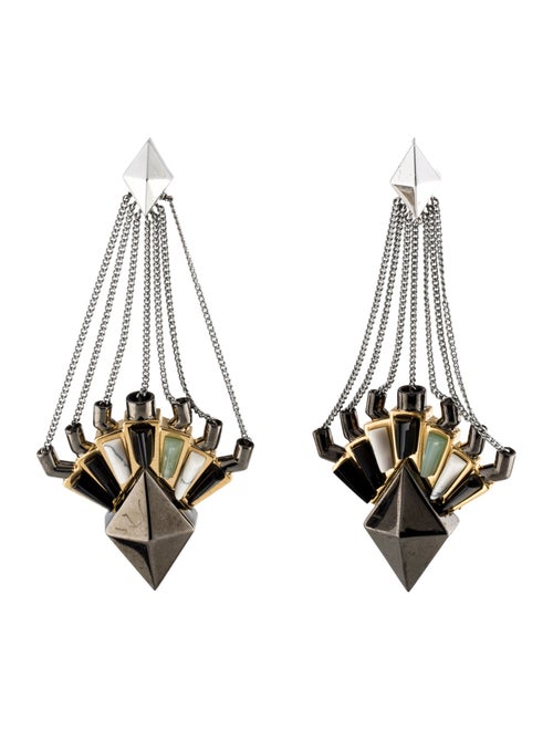 Eddie Borgo Stone & Resin Horus Drop Earrings