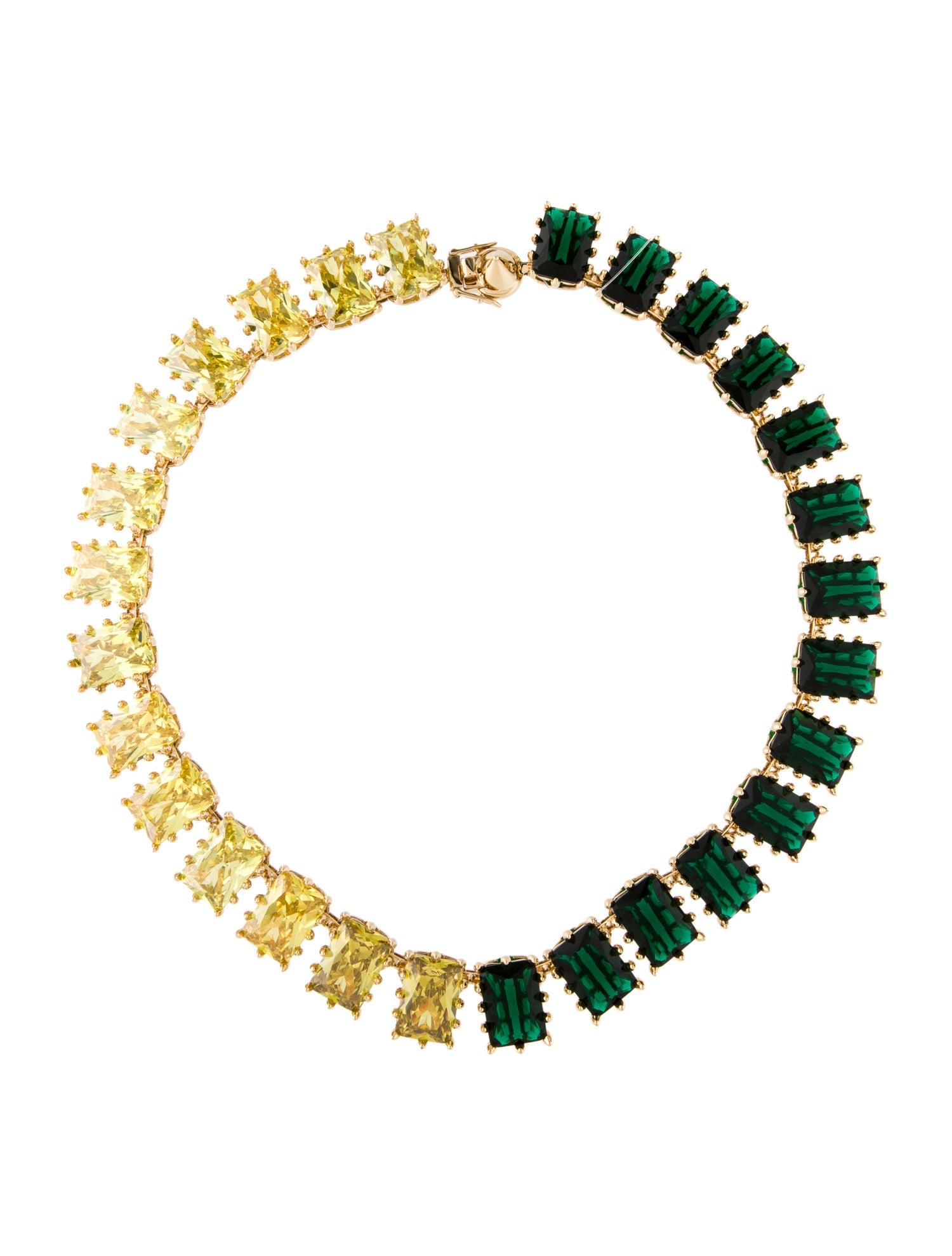 Eddie Borgo Crystal Rectangle Estate Collar Necklace