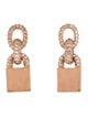 Eddie Borgo Crystal Pave Padlock Drop Earrings