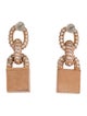 Eddie Borgo Crystal Pave Padlock Drop Earrings