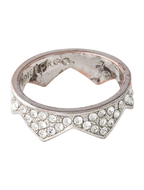 Eddie Borgo Crystal Pave Bear Trap Band Ring Set