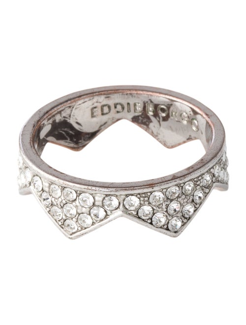 Eddie Borgo Crystal Pave Bear Trap Band Ring Set