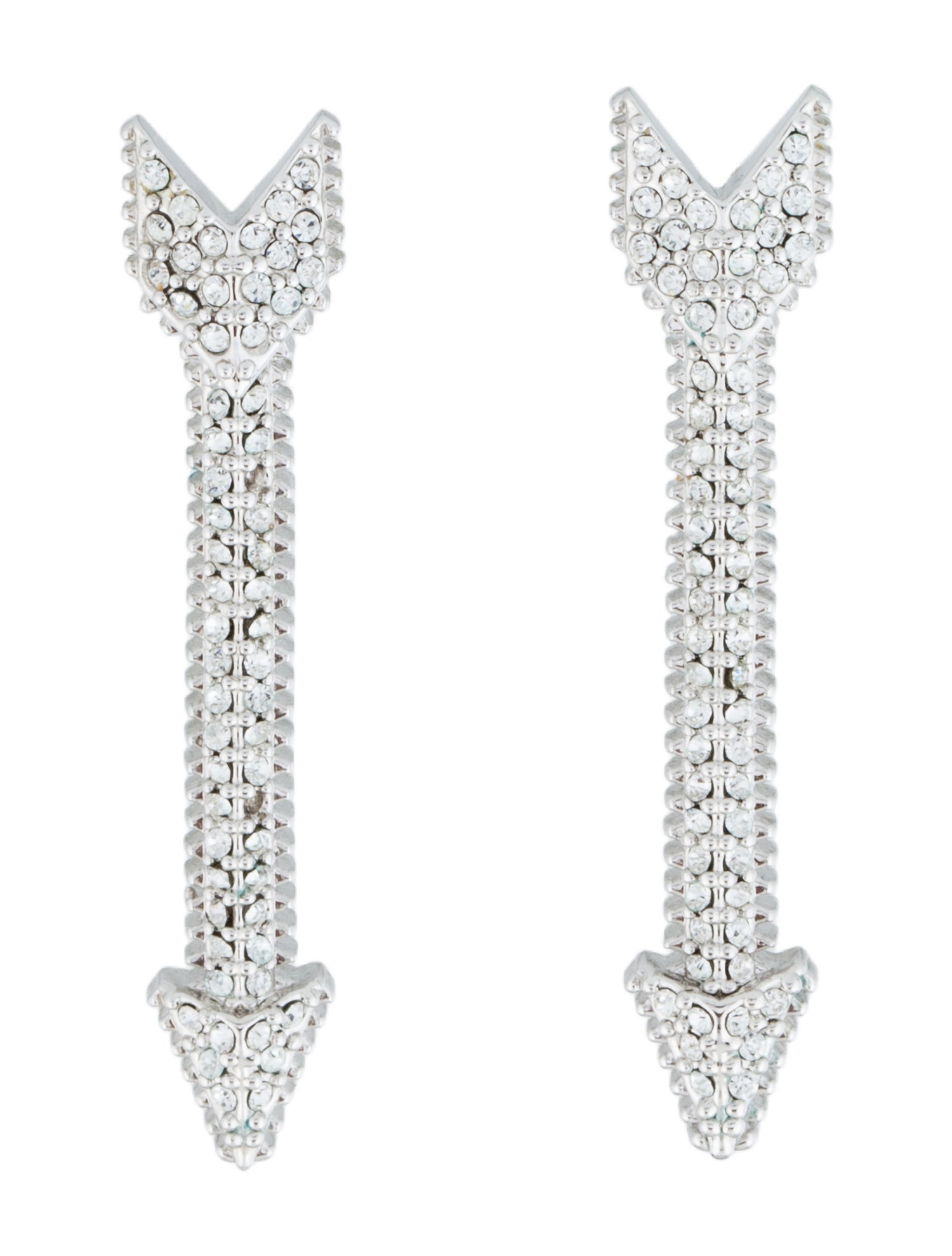 Eddie Borgo Crystal Arrow Stud Earrings