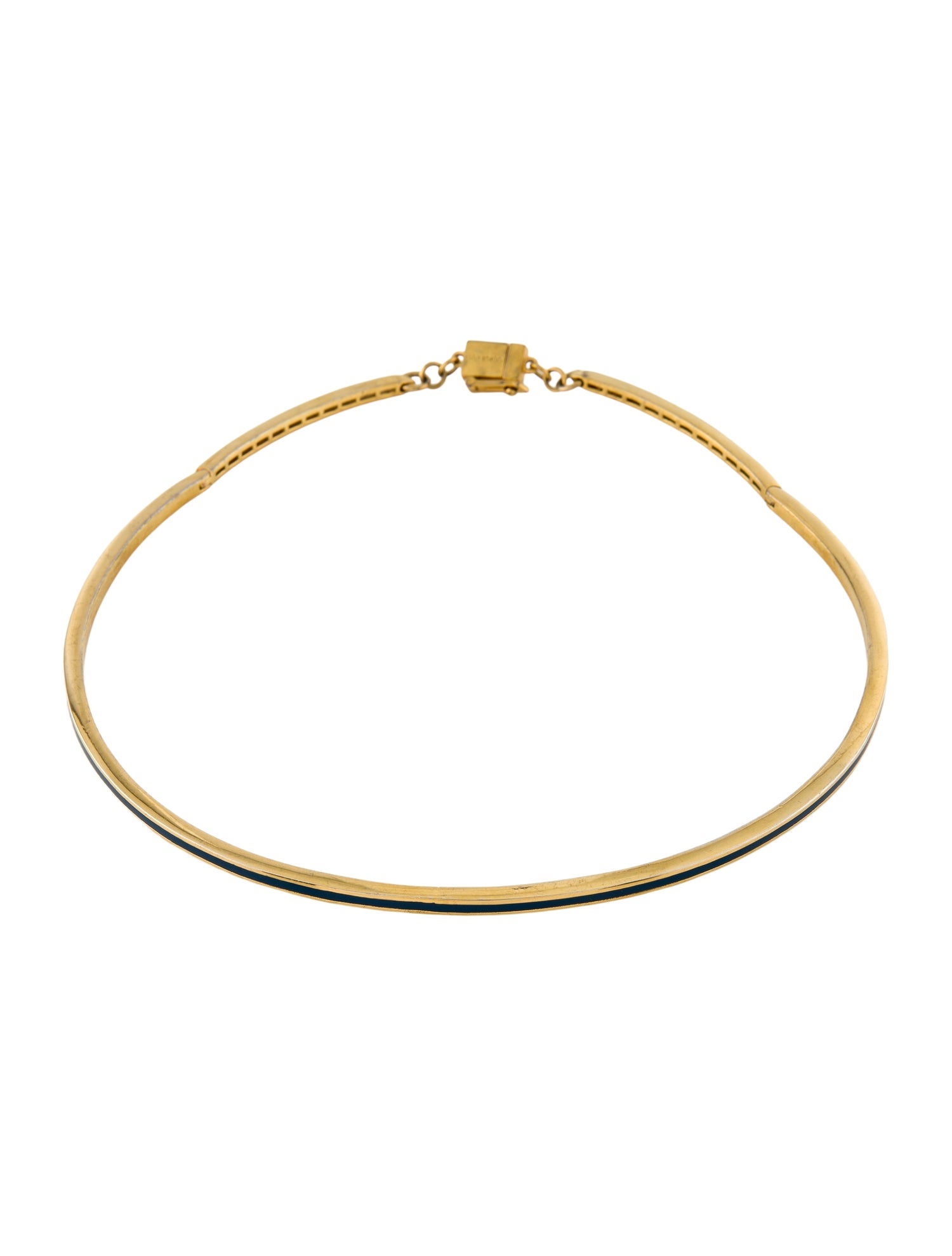 Eddie Borgo Crystal Enamel Choker Necklace