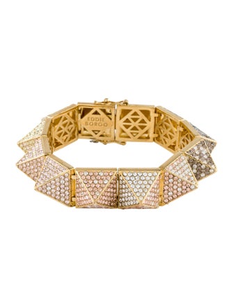 Eddie Borgo Ombré Pavé Crystal Pyramid Bracelet