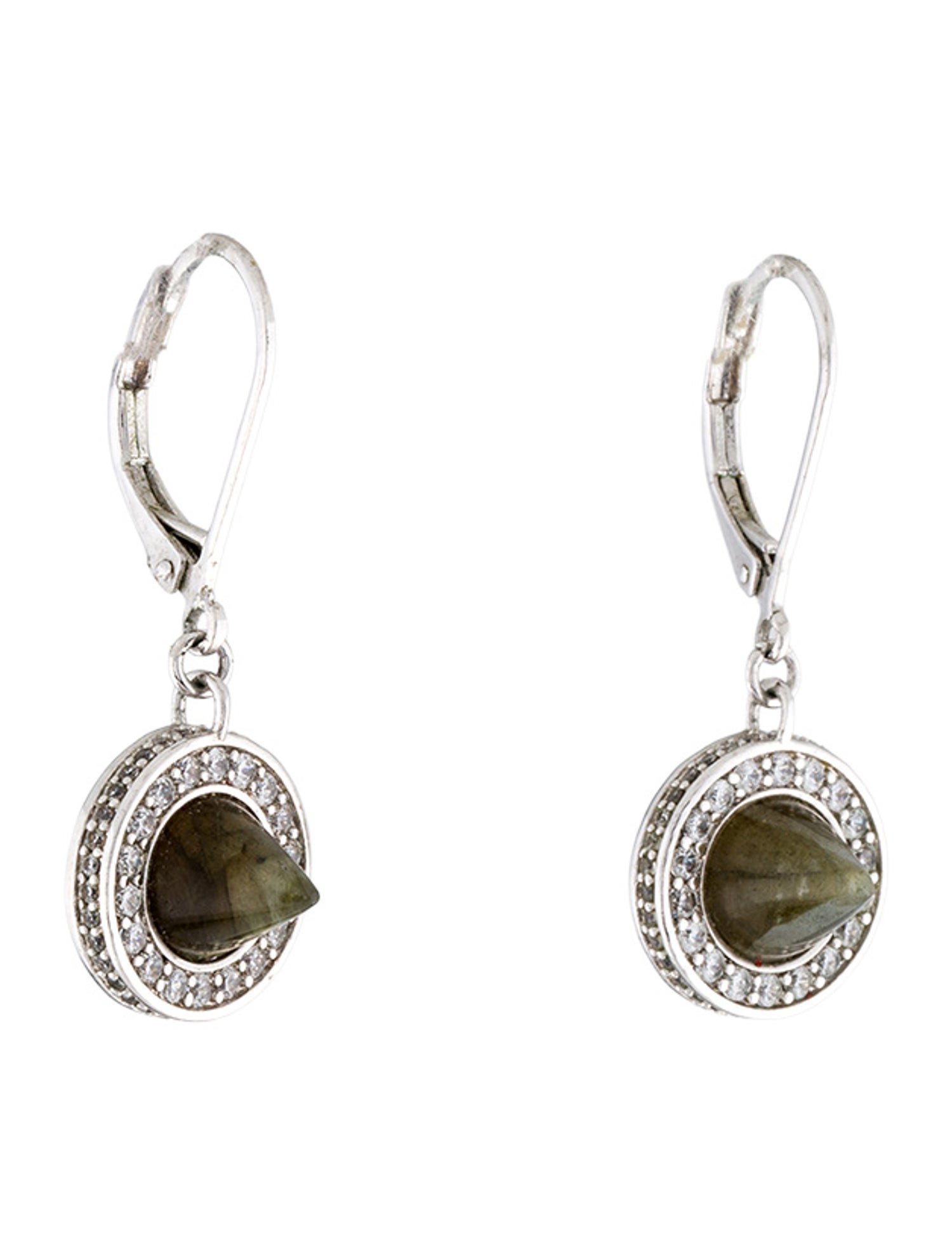 Eddie Borgo Crystal Round Cone Drop Earrings