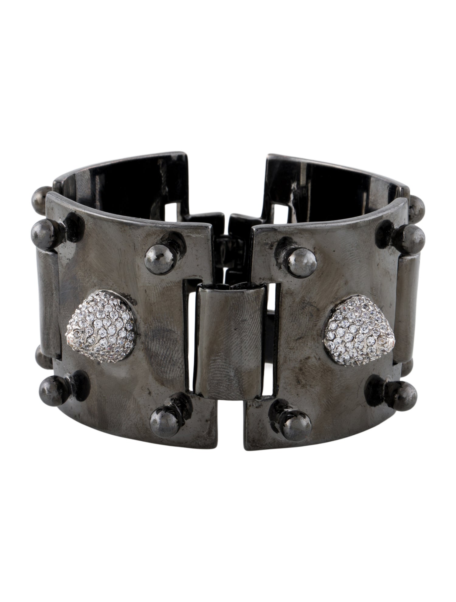 Eddie Borgo Crystal Cone Bangle Bracelet