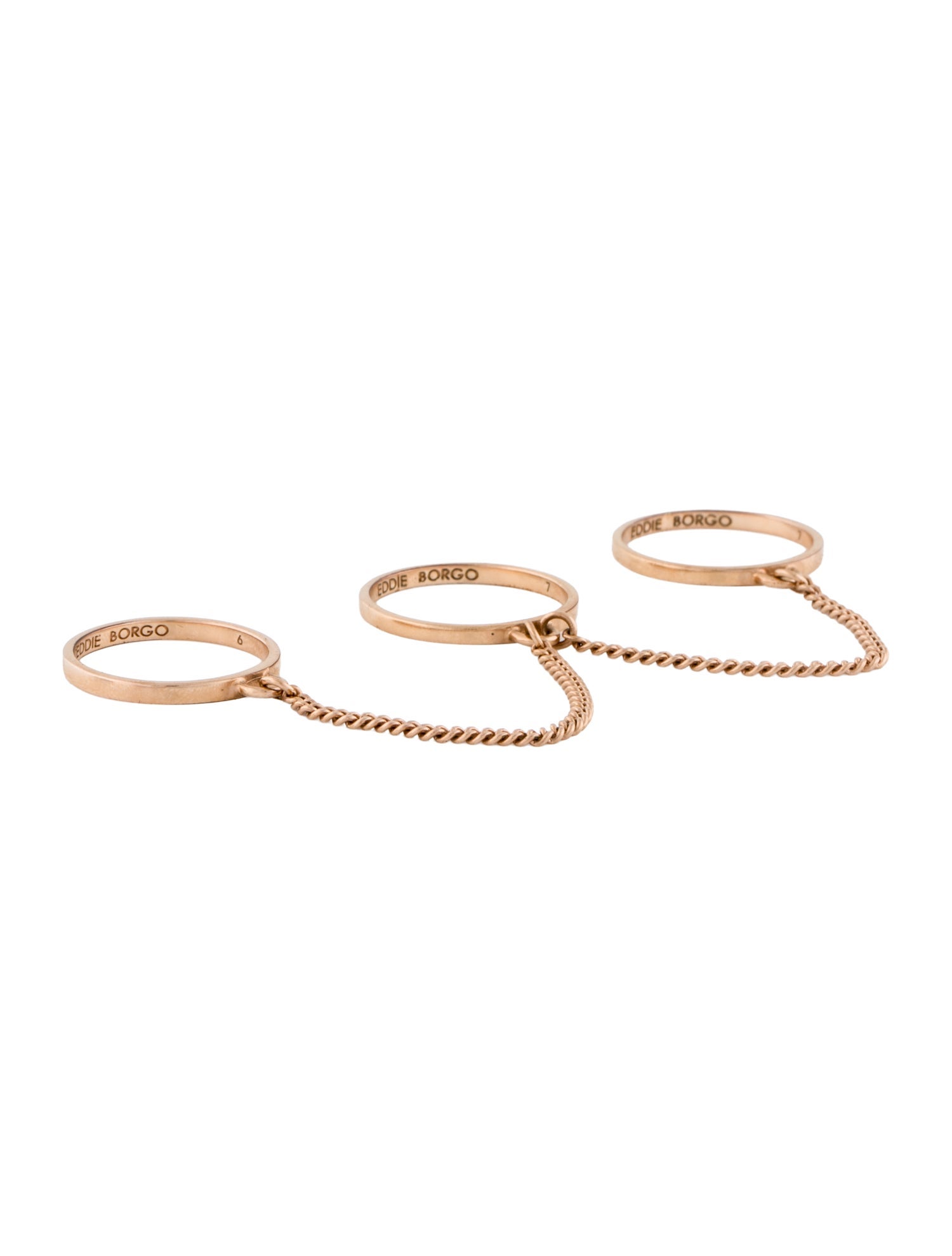 Eddie Borgo 'Thin Three Finger' Ring Set Of Three