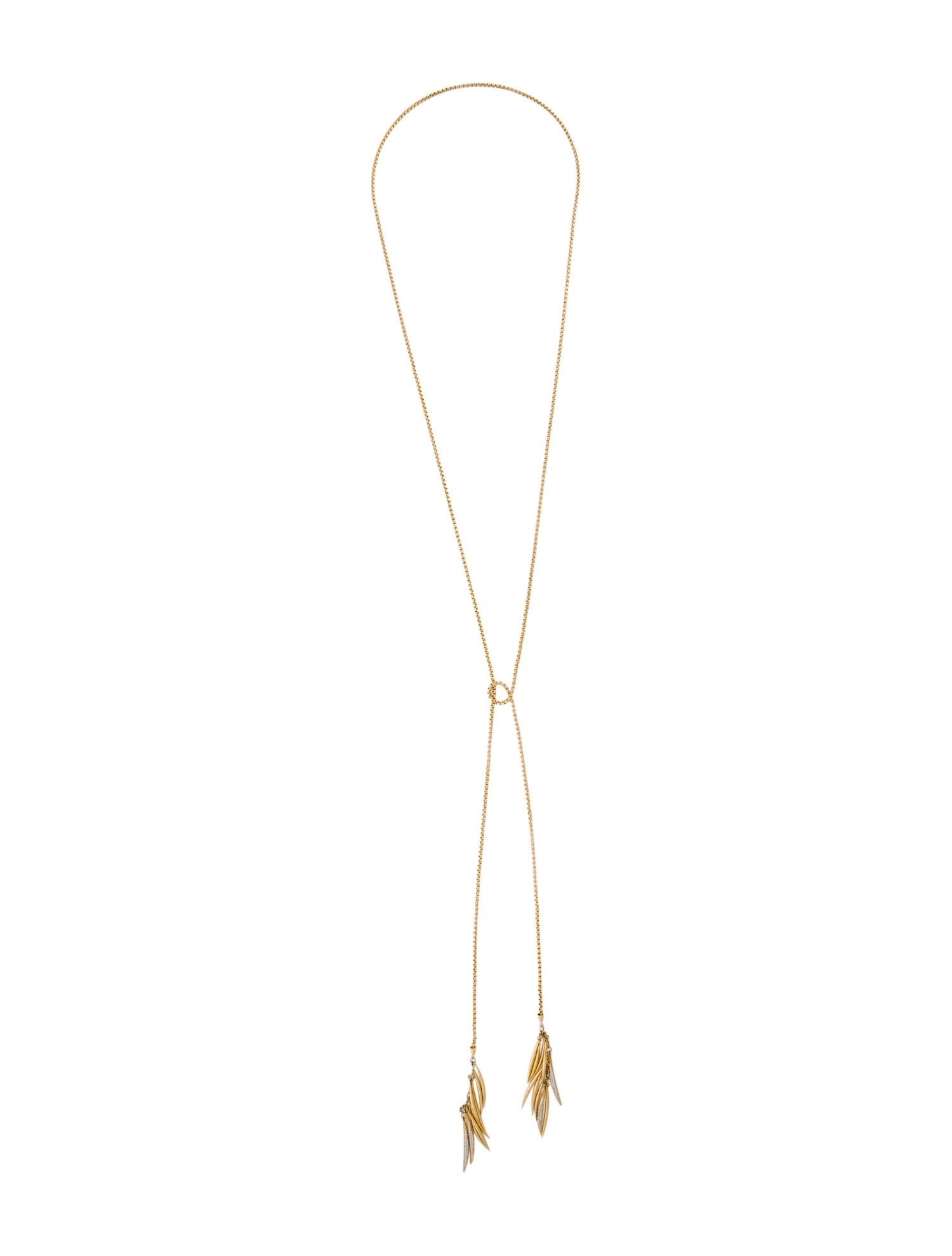 Eddie Borgo Crystal Pavé Prickle Lariat Necklace