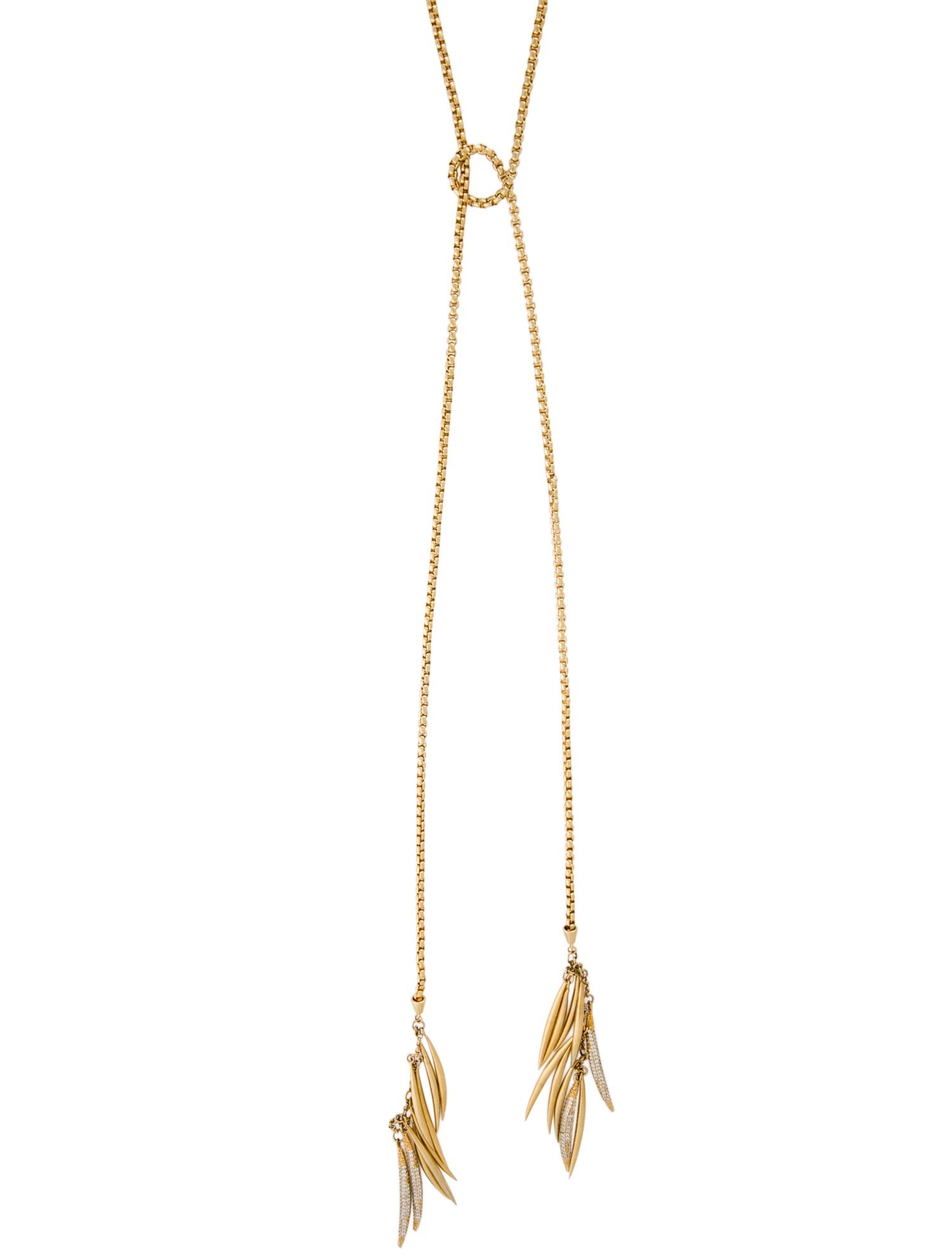Eddie Borgo Crystal Pavé Prickle Lariat Necklace