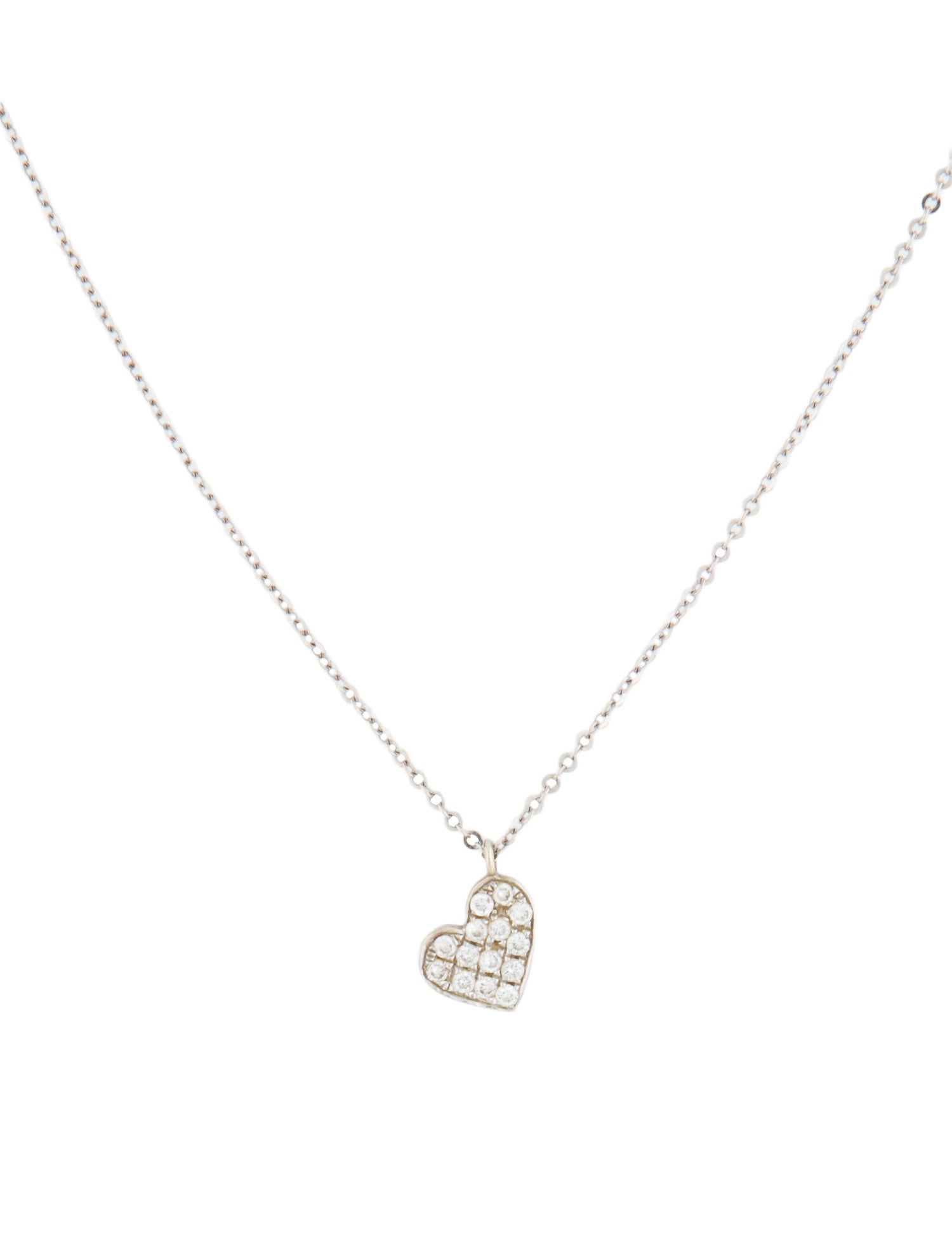 Dana David 18K Diamond Mini Icon Graffiti Heart Pendant Necklace