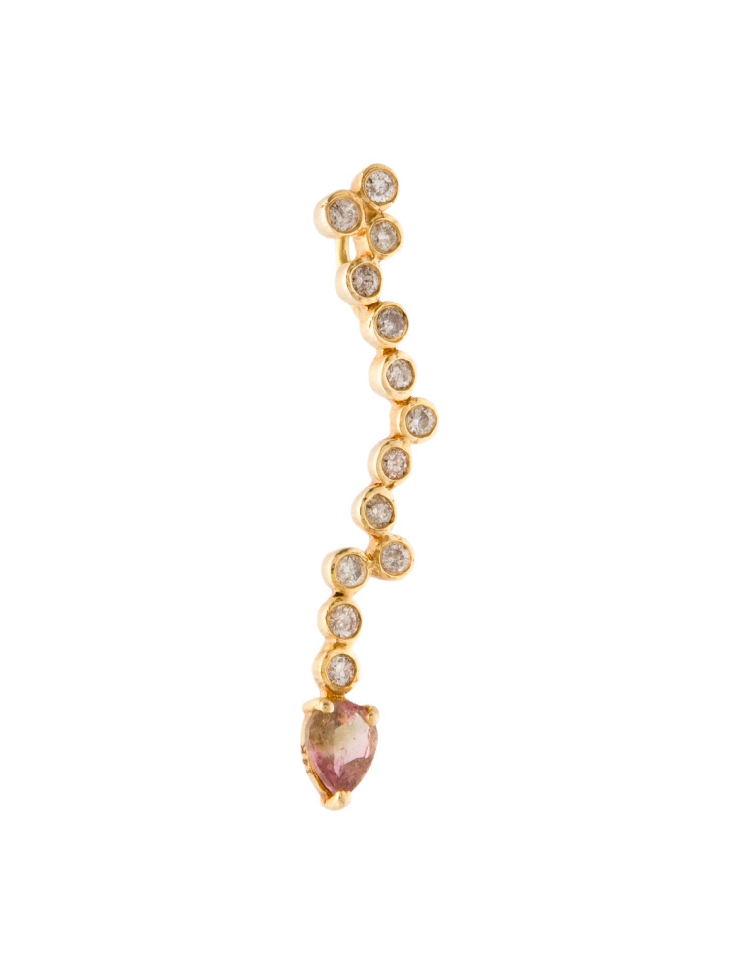 Eva Noga 14K Diamond & Tourmaline Pendant